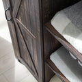 Rustic Charm 5-Drawer Dresser - Farmhouse Barn Door Storage Cabinet for Bedroom or Living Room