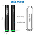FitTrack 9FT Smart Jump Rope - Adjustable with Calorie & Time Tracking, Black