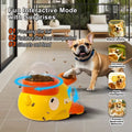 Yellow Duck-Shaped Durable Dog Treat Dispenser Puzzle Toy for Training