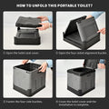 NomadEase Portable Camping Toilet - Waterproof Folding Travel Potty for Outdoor Adventures