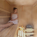 STHE4INNY Canadian Hemlock 4-6 Person Indoor Sauna - Wet & Dry with 4.5 Kw Heater