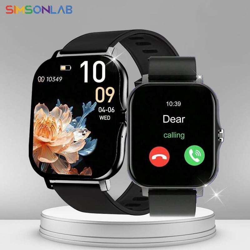 SIMSONLAB 1.83" HD Smartwatch - Bluetooth Calling, Fitness Tracker & Weather Updates for iOS/Android