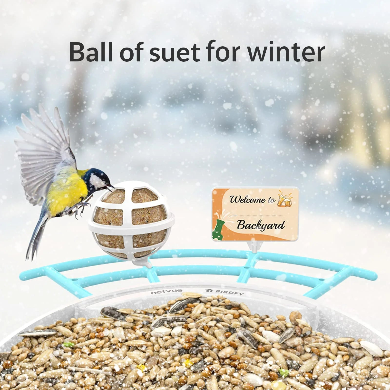 Birdfy Pro Perch Extension - Versatile Add-Ons for Suet Balls, Hummingbird Feeders, and More