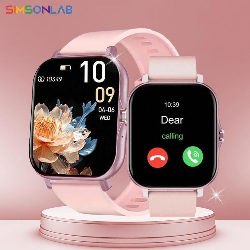 SIMSONLAB 1.83" HD Smartwatch - Bluetooth Calling, Fitness Tracker & Weather Updates for iOS/Android