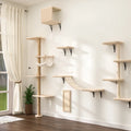 Damyanti Luxe Wall-Mounted Cat Tree - 6-Tier Shelved Climbing Center for Cats