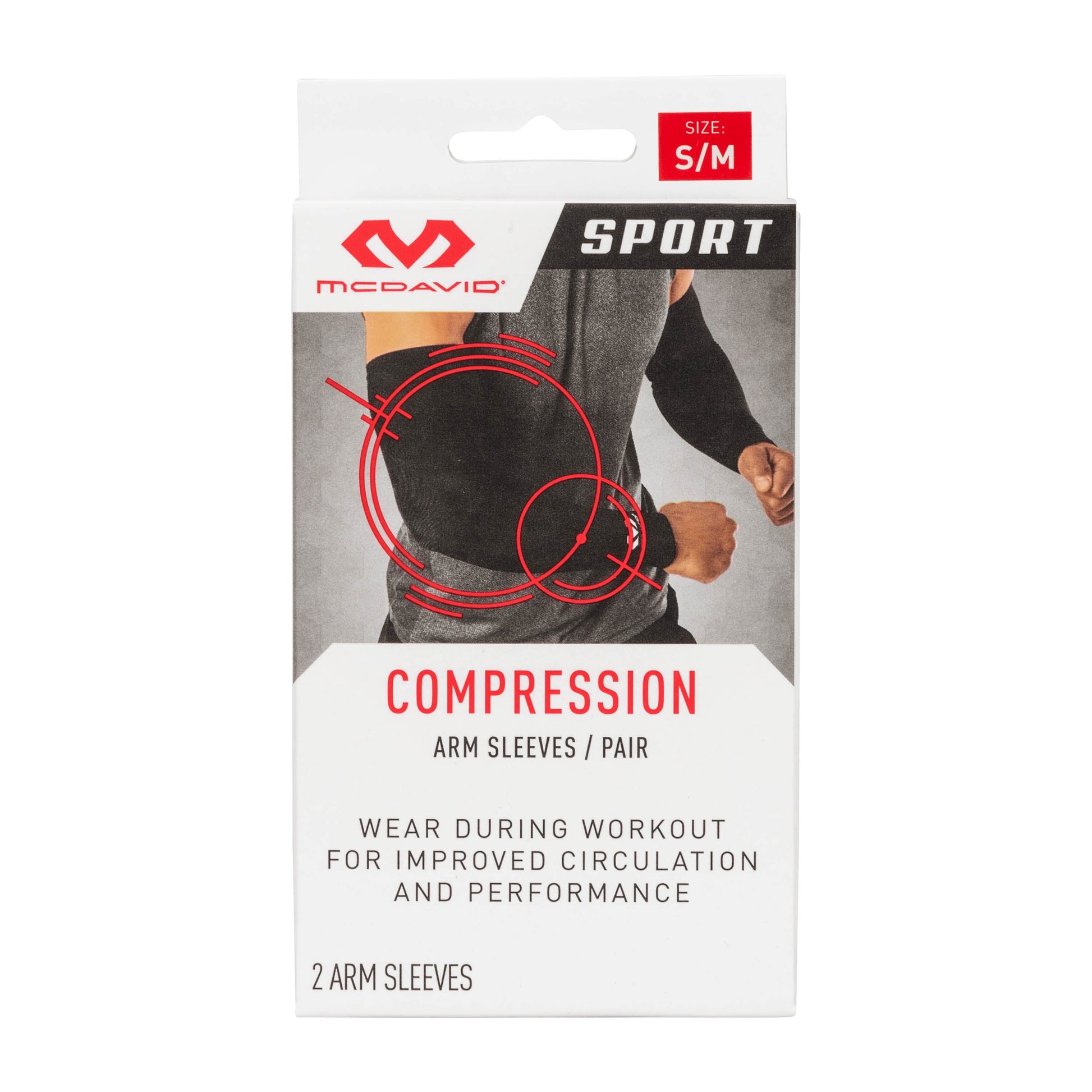 ProFlex Compression Arm Sleeves - 2 Pack Black for Adults, Large/X-Large, Unisex