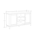 Springwood Cane Media Console - Charcoal TV Stand for TVs Up to 65