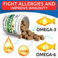 OmegaBoost Canine Health - 180 Fish Oil Soft Chews for Shedding, Skin Allergies & Joint Care