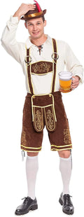 Men's German Bavarian Oktoberfest Costume Set Beer Hat for Adults Halloween