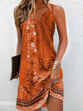 Women'S Dresses Summer Fashion Stitching V Neck Loose Bohemian Vacation Woman Basic Sleeveless Vestidos