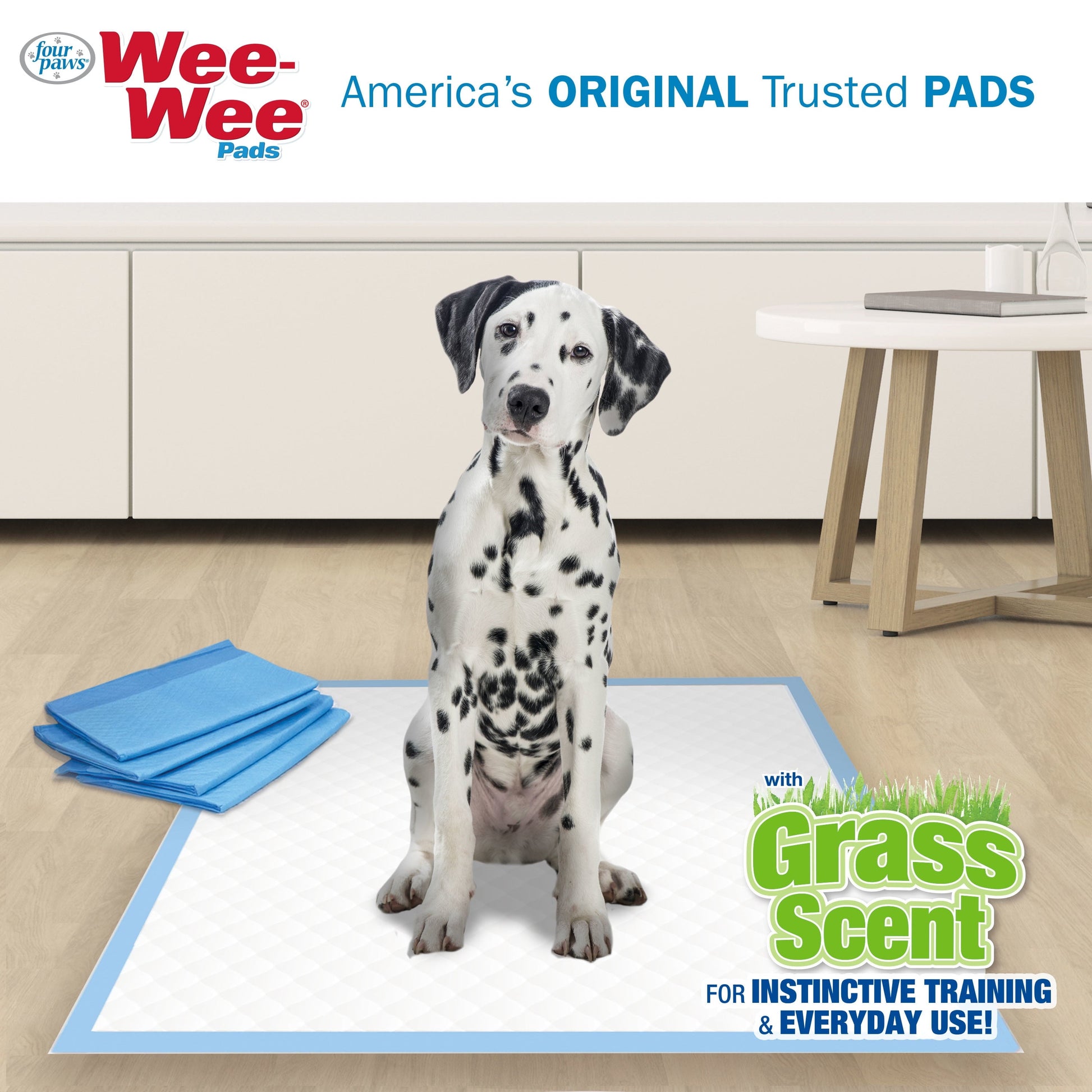 Wee-Wee Grass Scented Dog Training Pads – 50 Count Premium Pet Pee Pads for Puppies