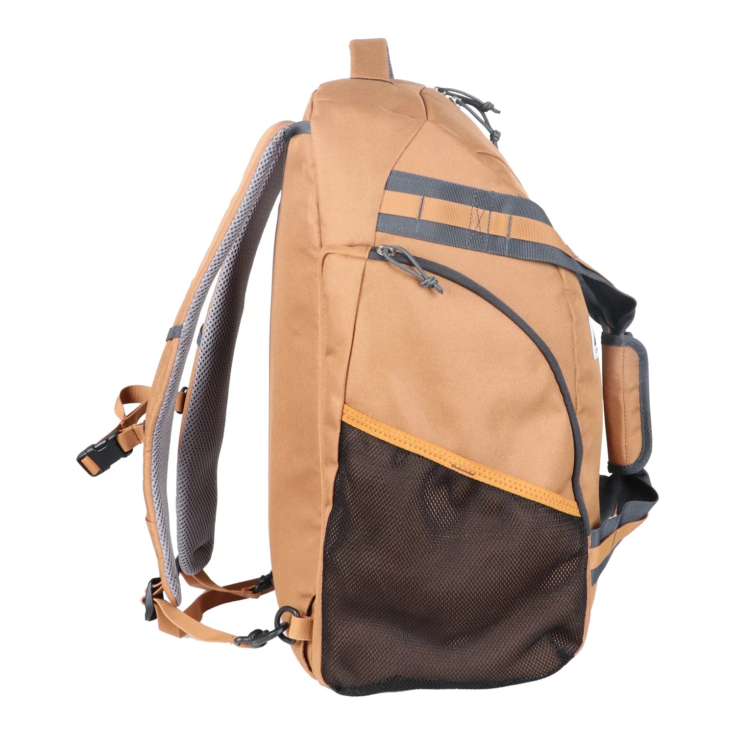 FlexPack 35L Convertible Backpack Duffel - Durable Brown Polyester Travel Bag