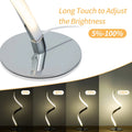 GlowWave Spiral Table Lamp - Touch-Controlled 3-Color Dimmable Nightstand Lamp for Bedroom & Office