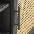 Springwood Cane Media Console - Charcoal TV Stand for TVs Up to 65