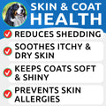 OmegaBoost Canine Health - 180 Fish Oil Soft Chews for Shedding, Skin Allergies & Joint Care