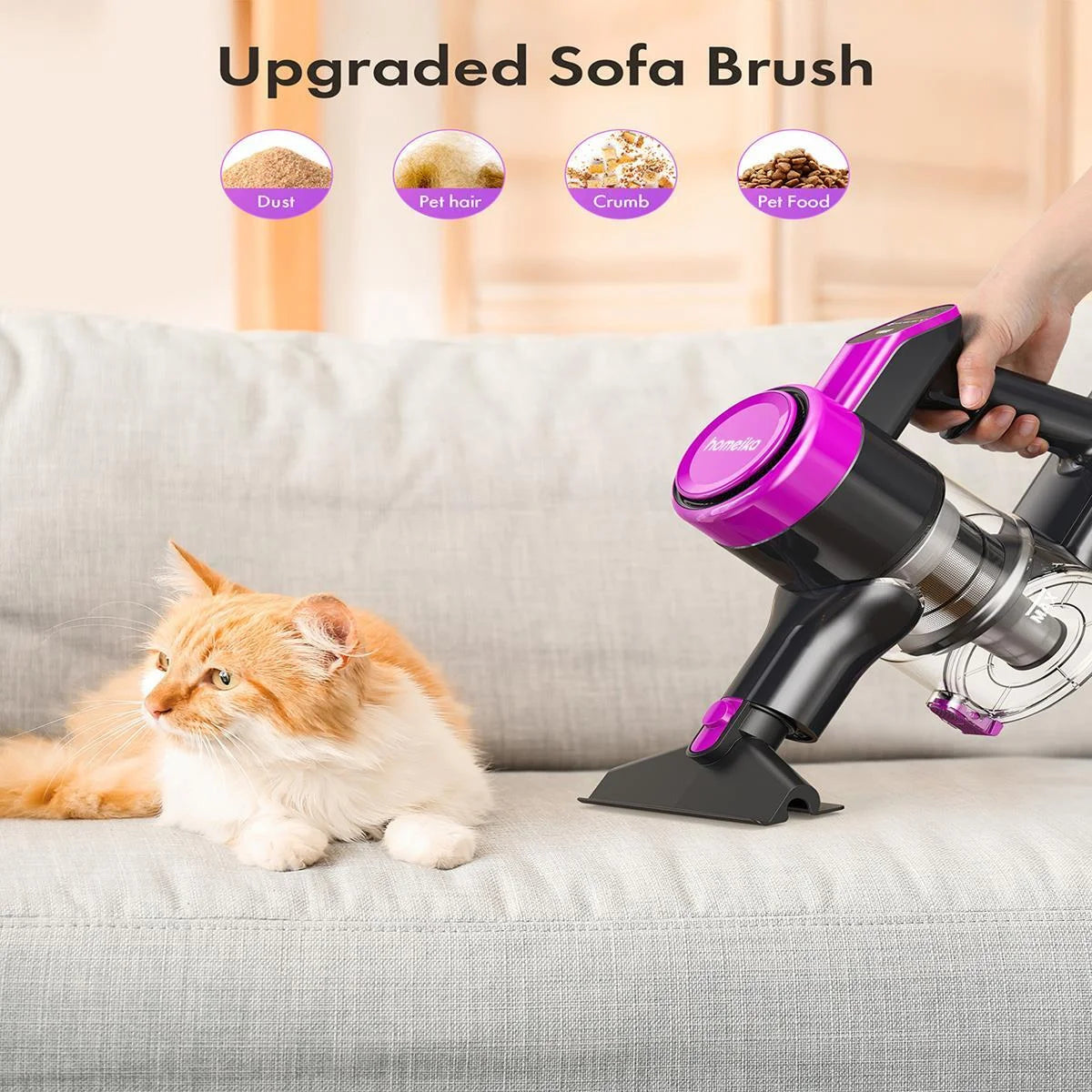 PowerClean Cordless Vacuum - 300W 23Kpa Suction, LED Display, 48Min Runtime, Lightweight Stick