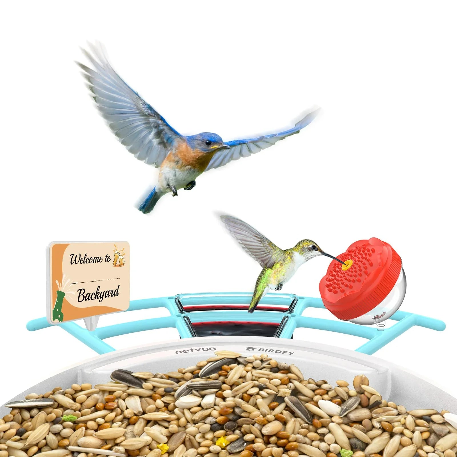 Birdfy Pro Perch Extension - Versatile Add-Ons for Suet Balls, Hummingbird Feeders, and More