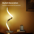 GlowWave Spiral Table Lamp - Touch-Controlled 3-Color Dimmable Nightstand Lamp for Bedroom & Office