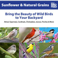 NatureFeast Sunflower & Wild Grains Bird Feed - Premium 5 Lb Bag for Wild Birds