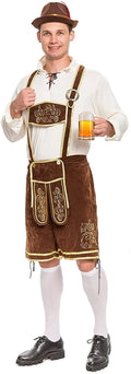 Men's German Bavarian Oktoberfest Costume Set Beer Hat for Adults Halloween
