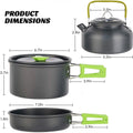 CampMate 10-Piece Aluminum Mess Kit – Portable Outdoor Camping Cookware Set