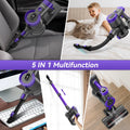 Cordless Vacuum Cleaner, 6 in 1 Ultra-Light Stick Vacuum, 365W Motor 28Kpa Handheld Vacuum for Hard Floor Carpet Pet Hair, V90