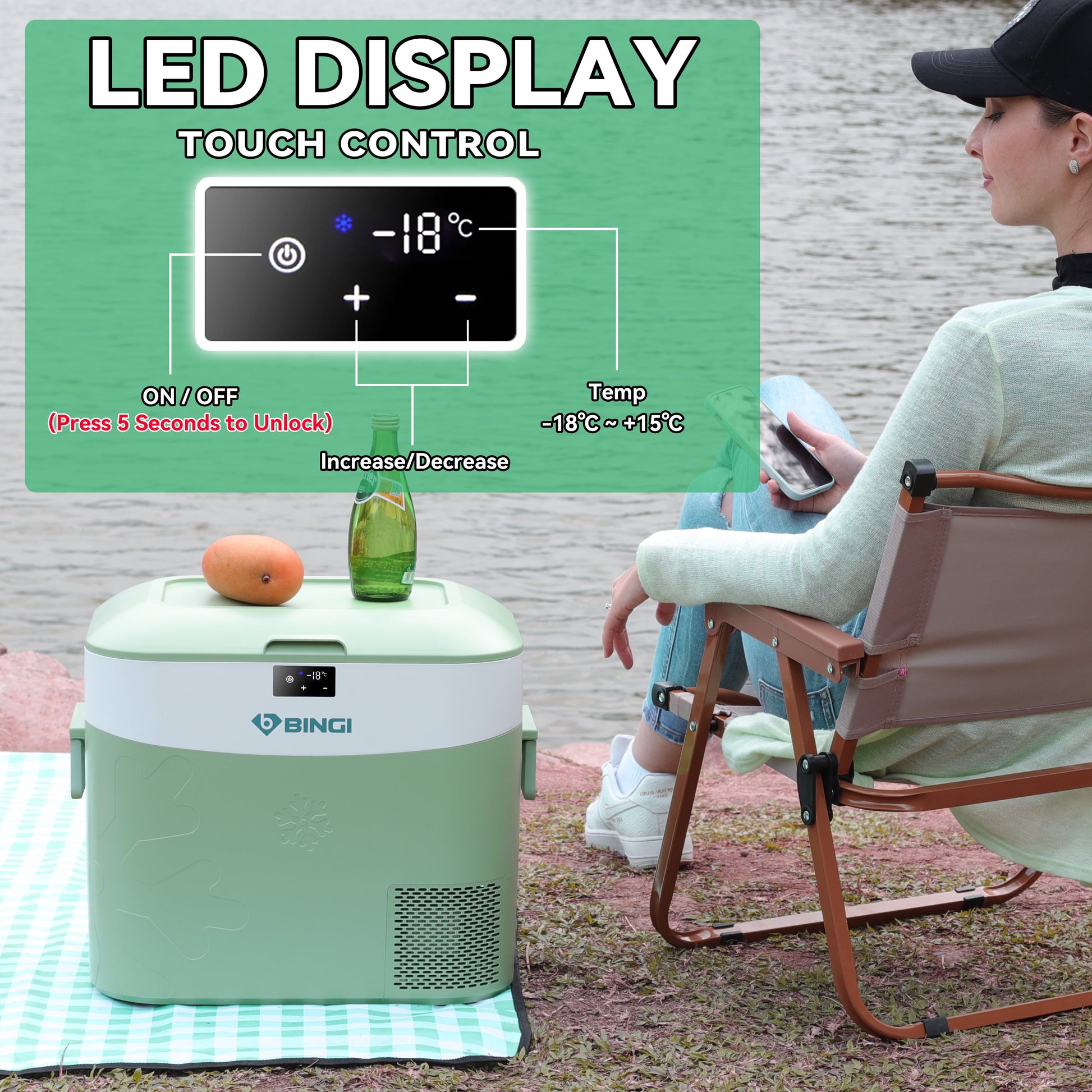 CoolMax 23QT Car Fridge – 12V Portable Freezer for Camping, Trucks, Boats & Home Use