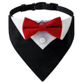 Sucado Bow Tie Dog Collar Tuxedo Bandana Adjustable Formal Puppy Triangle Neck Wear for Wedding Birthday Dress-Up Cosplay Party