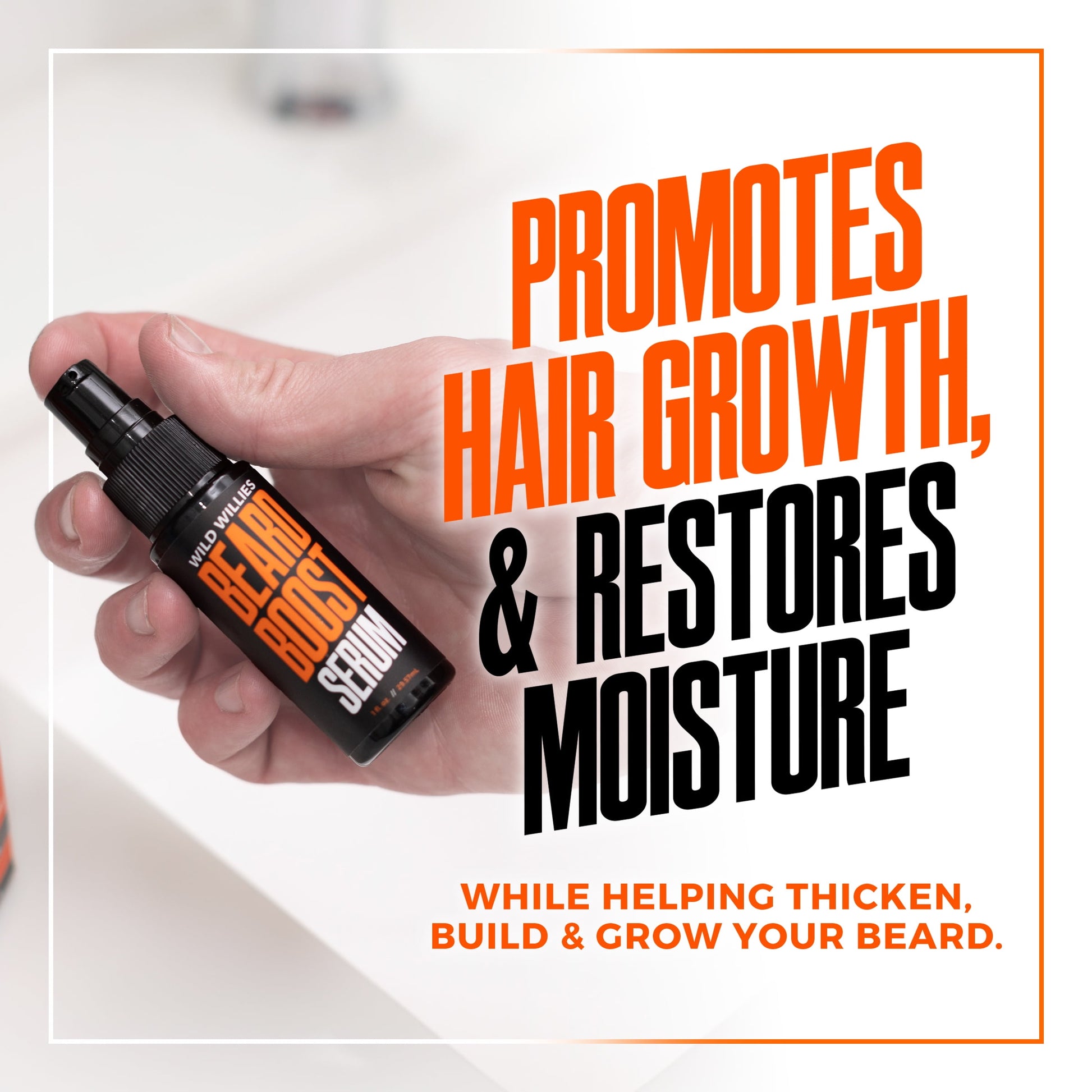 Beard Growth Serum - Natural Enhancer with Biotin, Caffeine & Essential Oils for Fuller, Thicker Facial Hair - Nourishing Daily Grooming