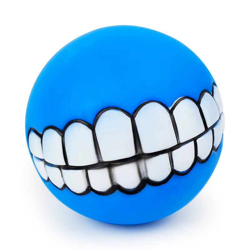 Pet Dog Ball Teeth Funny Trick Toy Silicone Toy for Dogs Chew Squeaker Squeaky Dog Sound Toys Pet Puppy Toys Interactive Cat Toy