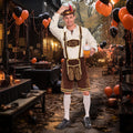 Men's German Bavarian Oktoberfest Costume Set Beer Hat for Adults Halloween