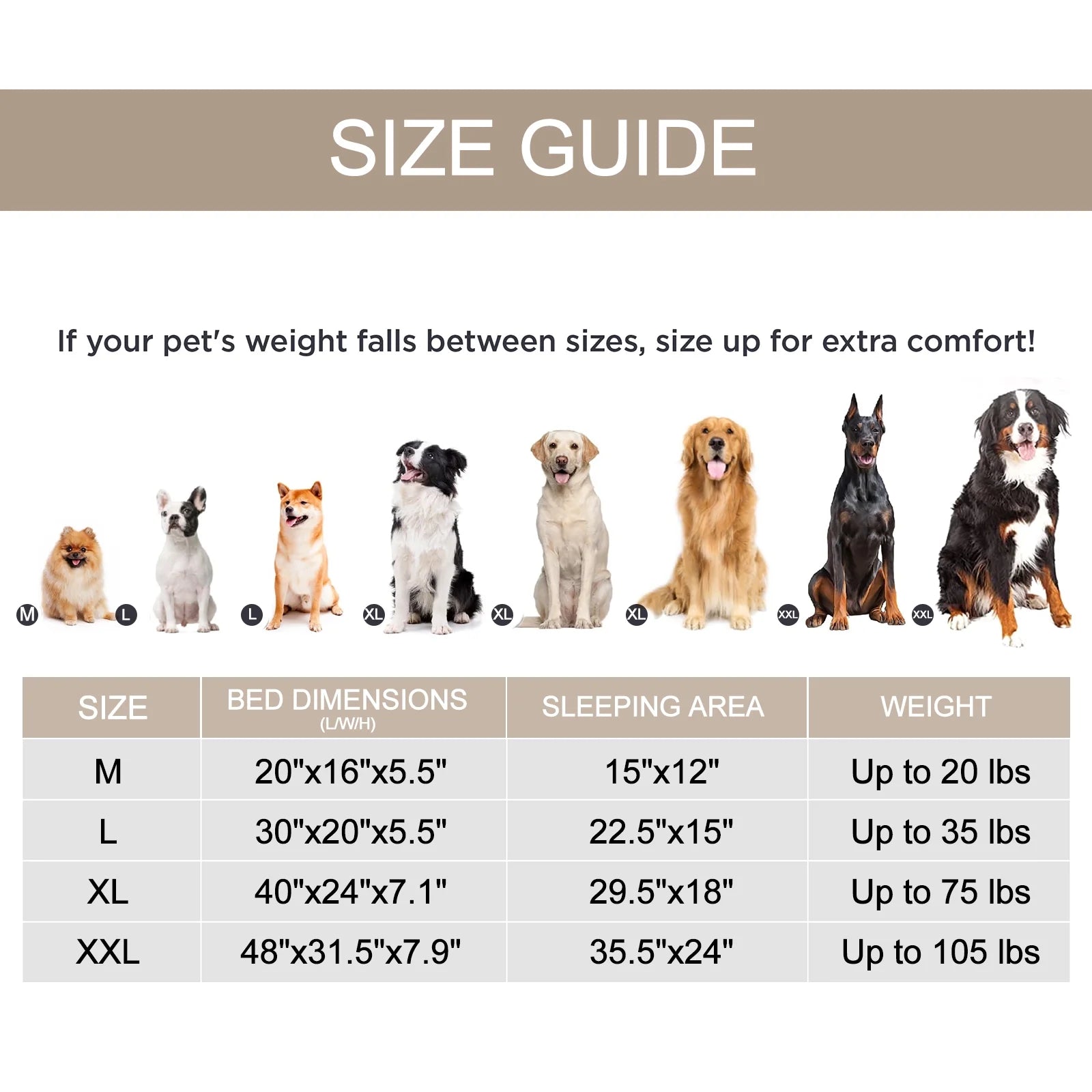 ComfyPaws Large Orthopedic Dog Bed - Plush Egg Foam Support, Waterproof & Machine Washable Cover