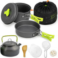 CampMate 10-Piece Aluminum Mess Kit – Portable Outdoor Camping Cookware Set