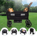 DualRide Wagon Stroller - Lightweight Folding Push-Pull Stroller for Kids & Cargo with Canopy