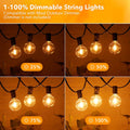 GlowAura 38FT LED Outdoor String Lights - Shatterproof G40 Globe Patio Lights for Garden, Christmas, Backyard