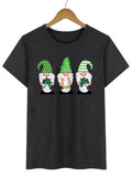 St. Patricks Day Shirt for Womens Cute Gnomes T-Shirt Shamrock Printed Shirts Short Sleeve Graphic Tees Tops
