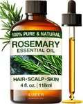 100% Pure & Natural Rosemary Oil for Hair, Skin, Aromatherapy & DIY Soap Making (4 Fl Oz / 118 Ml)