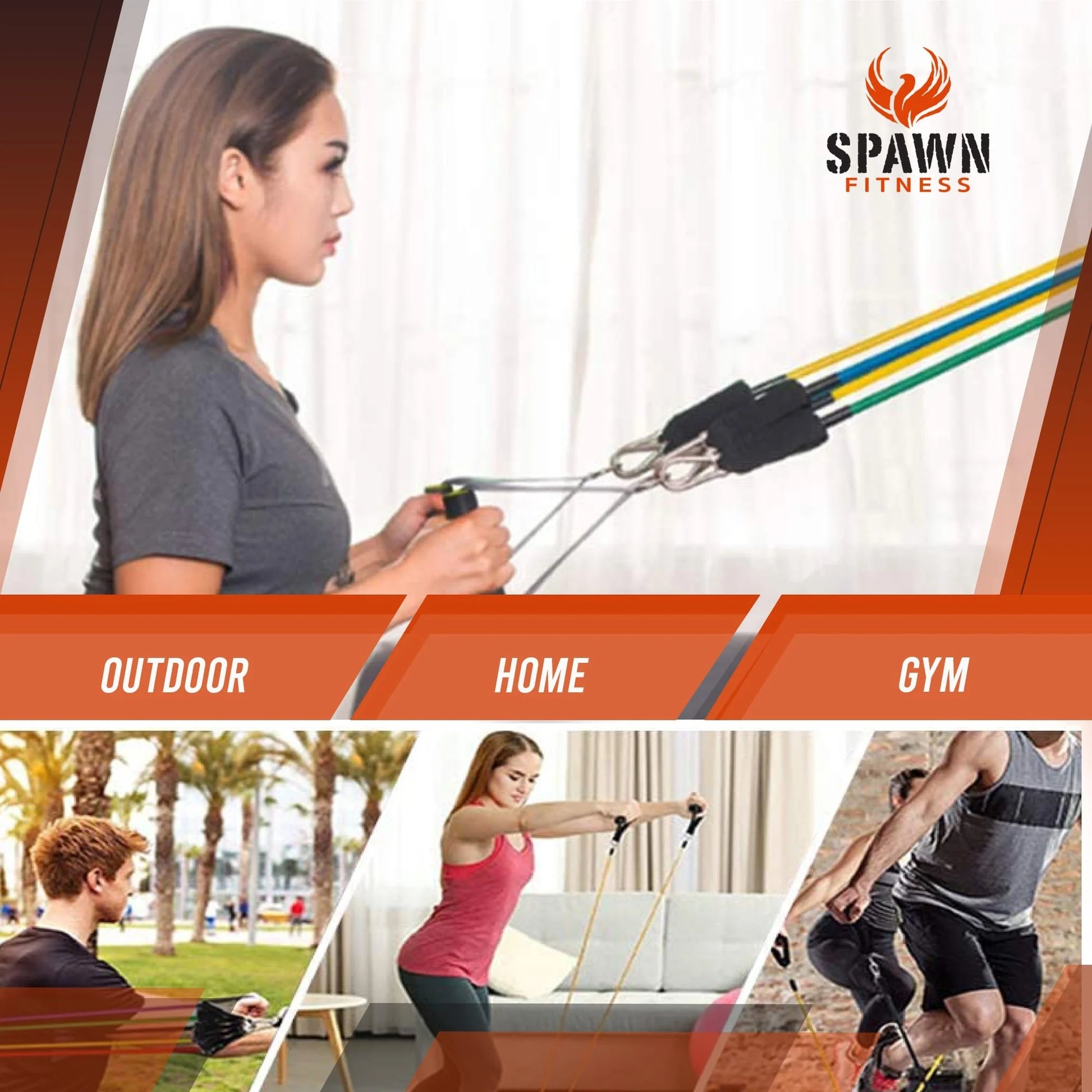 FitFlex Resistance Bands Set – 11-Piece Home Gym Kit with Carry Bag & Jump Rope