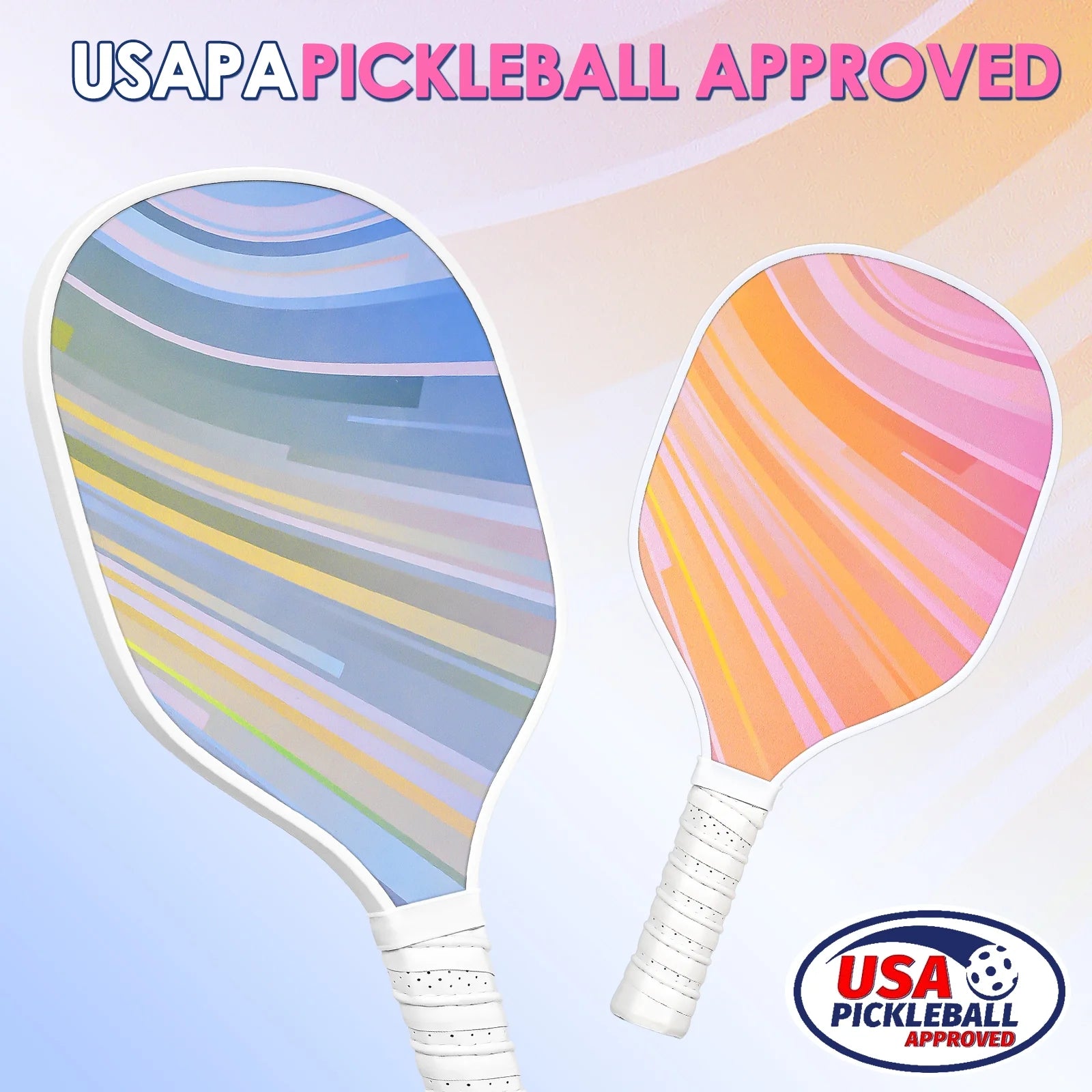 ProSpin USA Pickleball Paddle Set - 4 Paddles, 4 Balls & Convenient Carry Bag Included