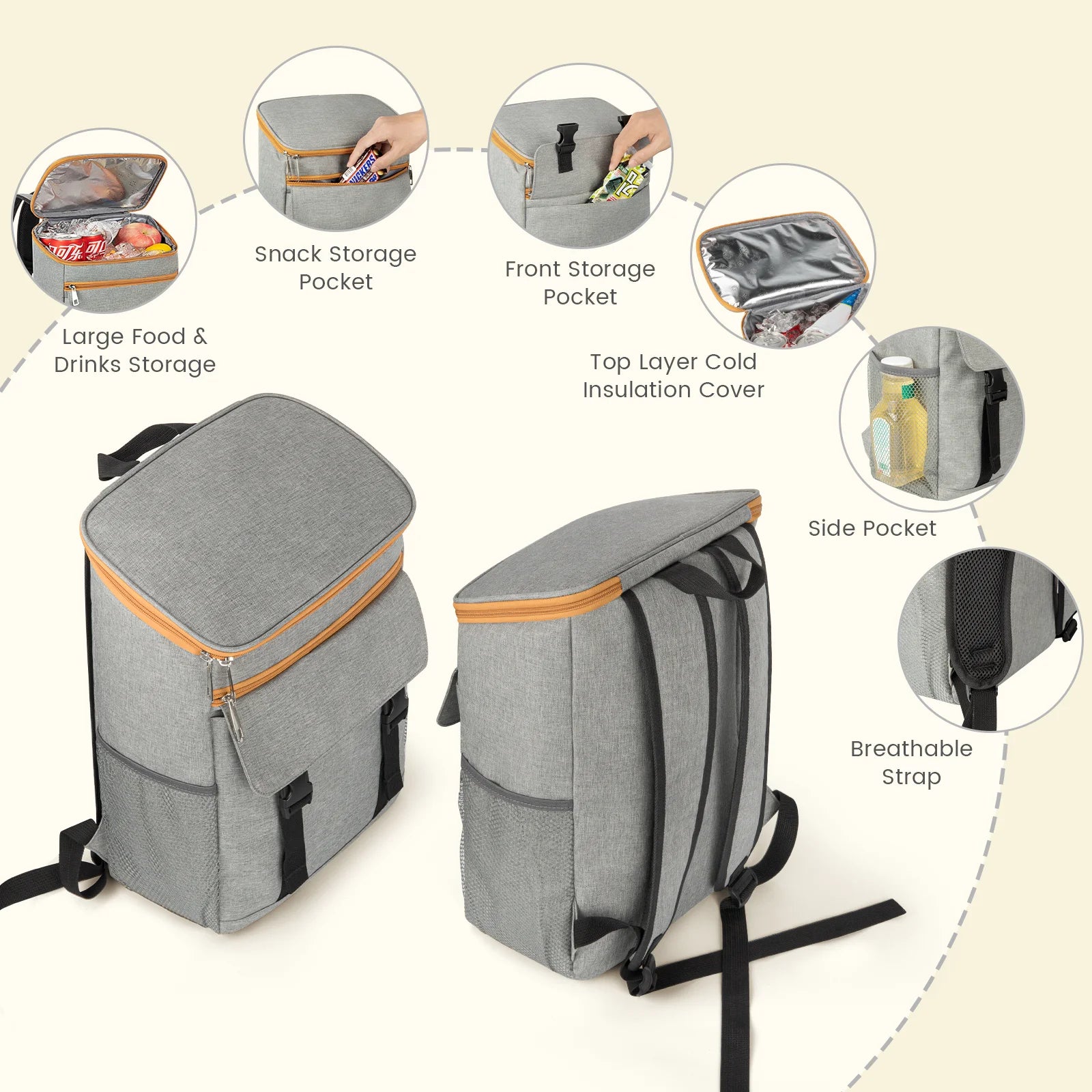 ChillPack Backpack - Large 35 Can Insulated Leakproof Cooler for Travel & Beach Adventures