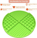 Licking Mat for Dogs and Cats,Dog Slow Feeders,Boredom Anxiety Reduction,Heavy-Duty Puzzle Mat Dog Treat Mat with Unique Quadrant Design,Perfect for Yogurt,Treats or Peanut Butter(Green)