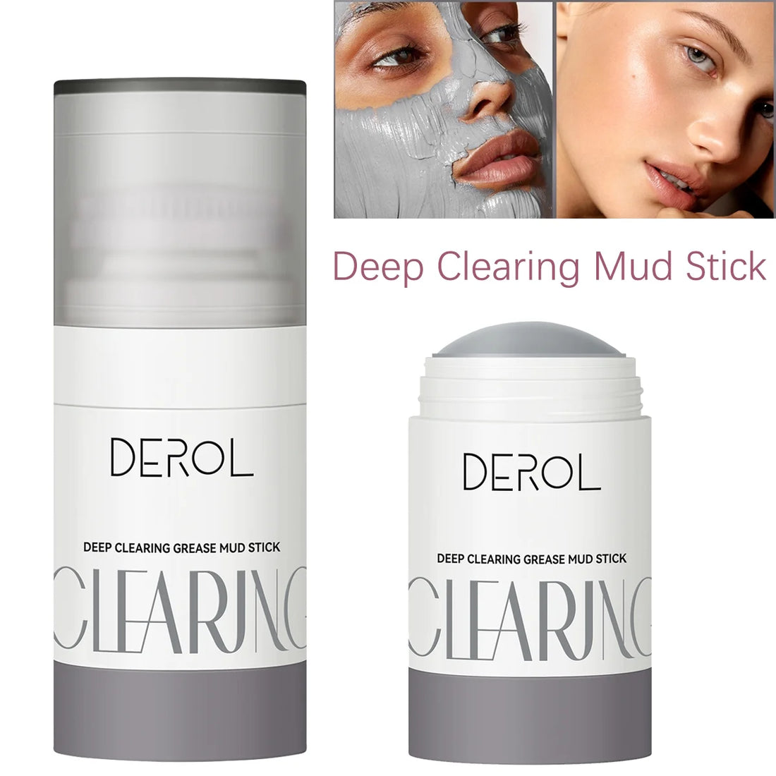 Deep Cleansing Grease Volcanic Mask Mud Clay Stick,Korean Face Mask,Blackhead Remover, Deep Pore Cleansing, Moisturizing, Skin Brightening for All Skin Types