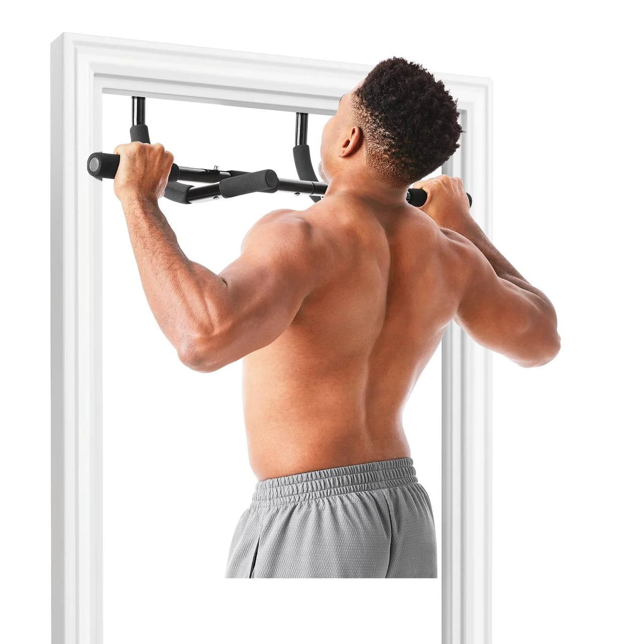 FlexMaster Multi-Function Pull-Up Bar - Sturdy Black Home Gym Equipment for Strength Training