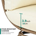CozyNest Wicker Egg Chair - Oversized Lounger with Stand & Cushions for Outdoor Patio