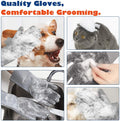 Magic Pet Grooming Gloves, Dog Cleaning Gloves, Heat Resistant Silicone Hair Remover, Gray