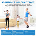 FitTrack 9FT Smart Jump Rope - Adjustable with Calorie & Time Tracking, Black