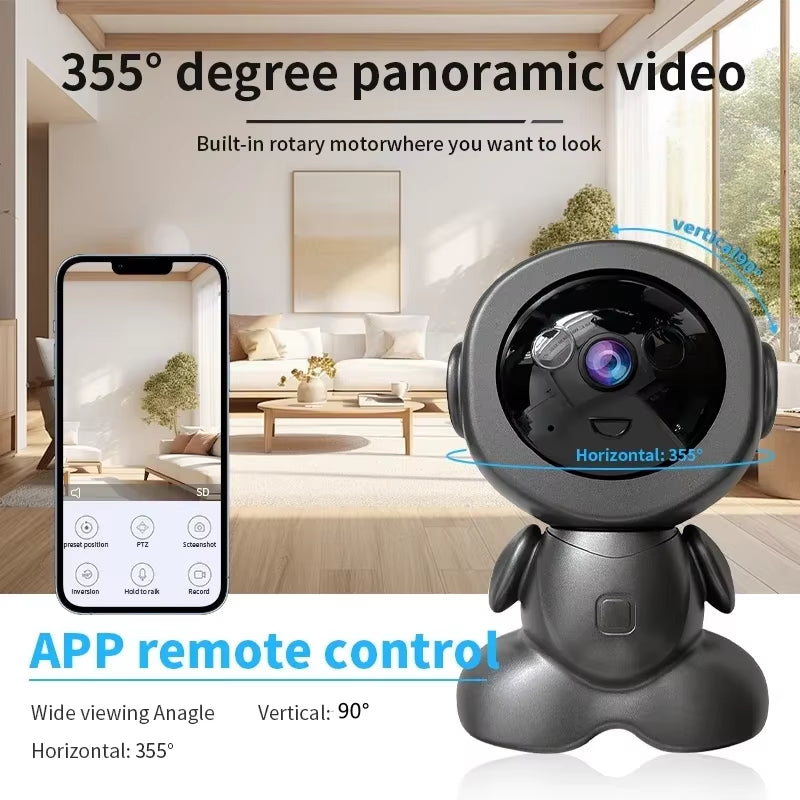 8MP Wifi Security Camera Indoor HD Baby Monitor Smart Home Surveillance Robot PTZ Camera Auto Tracking Night Vision Pet Monitor