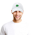 Four Leaf Clover Hat Baseball Cap St. Patrick'S Day Cotton Caps White