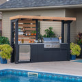 FusionFlame 5-Burner Outdoor Grill - Black Stainless Steel Gas BBQ