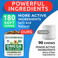 OmegaBoost Canine Health - 180 Fish Oil Soft Chews for Shedding, Skin Allergies & Joint Care